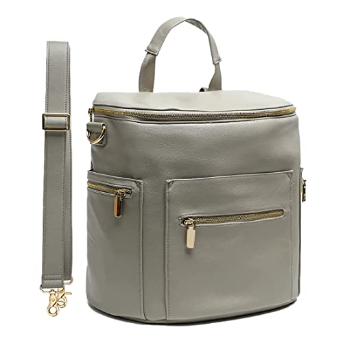 used Miss Fong Leather Diaper Bag