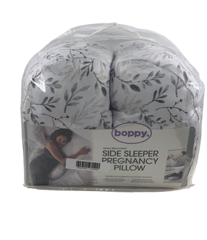 Boppy Total Body Pregnancy Pillow Gray Scattered Leaves