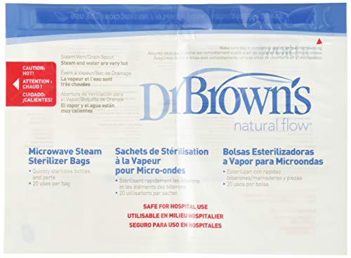 used Dr. Brown's Microwave Steam Sterilizing Bags, 5 Pack