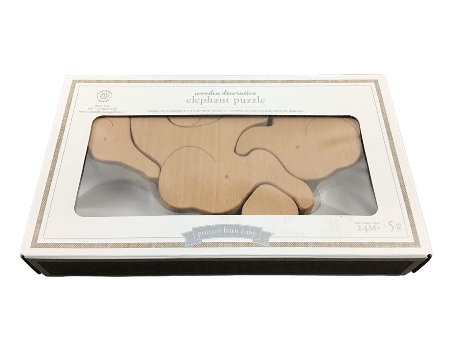 secondhand Pottery Barn Kids Wooden Elephant Decorative Puzzle