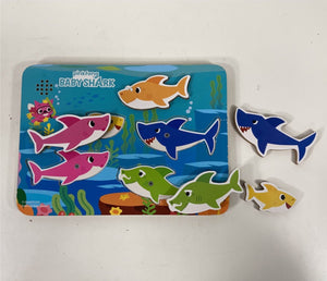 baby shark chunky wooden sound puzzle