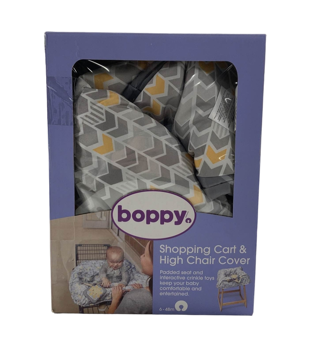 used Boppy Shopping Cart And High Chair Cover, Sunshine Gray