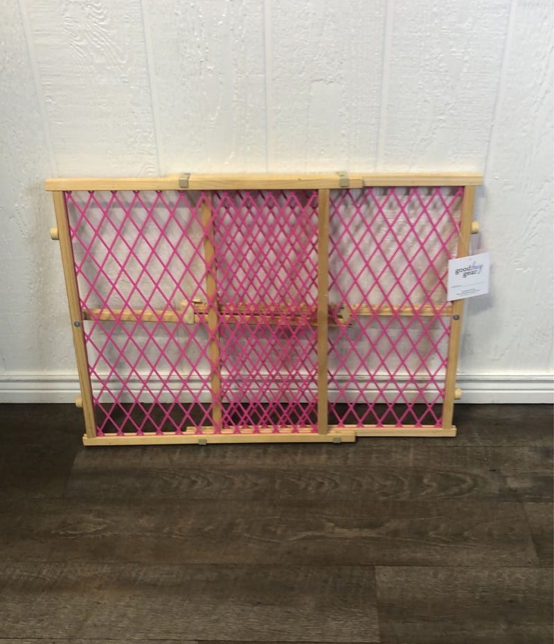 Evenflo Position & Lock Adjustable Wood Baby Gate, Pink