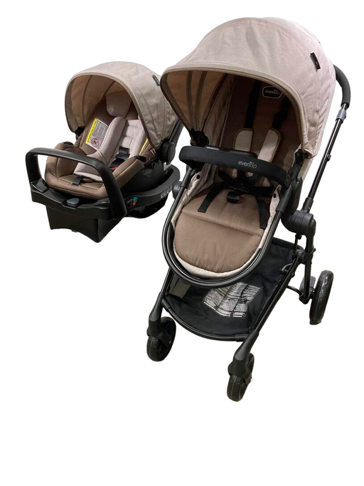 used Evenflo Pivot Modular Travel System Stroller, Sandstone, 2023