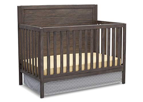 Delta Children Cambridge 4-in-1 Convertible Crib, Rustic Grey
