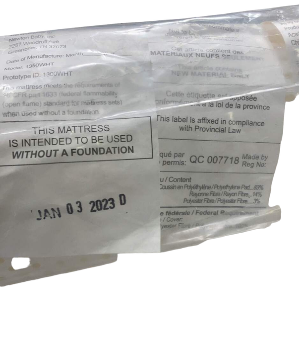 Shop Newton Original Crib And Toddler Mattress, White at GoodBuy Gear