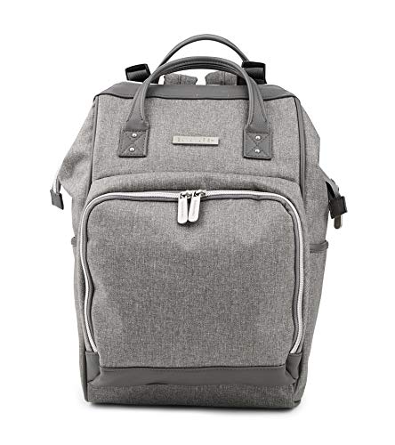 used Bananafish Melanie Backpack Diaper Bag, Grey