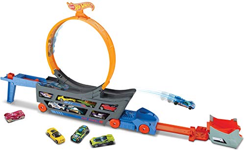 used Hot Wheels Transporter Truck Mobile Play Set