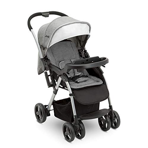 used Delta Children Jeep TurboGlyde Reversible Handle Stroller, 2021, Grey Tweed