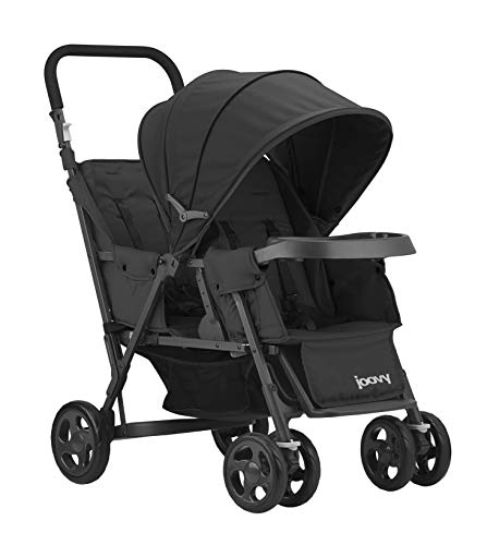 used Joovy Caboose Too Graphite Sit and Stand Double Stroller, 2018, Black