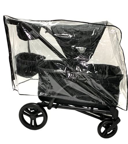 double stroller plastic cover Sashas Rain And Wind Cover For Baby Trend Expedition 2-in-2 Stroller W
