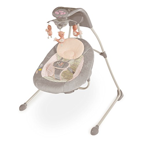 Ingenuity InLighten Cradling Swing and Rocker, Twinkle Twinkle Teddy Bear