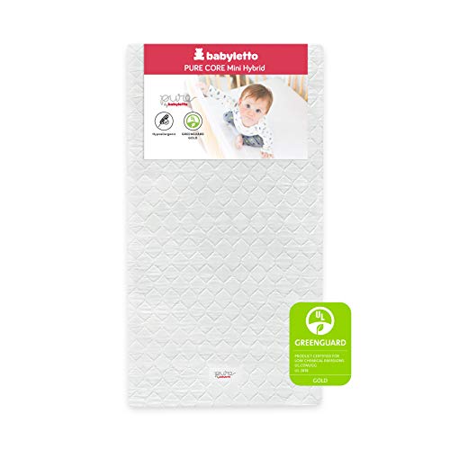 used Babyletto Pure Core Mini Crib Mattress With Hybrid Waterproof Cover