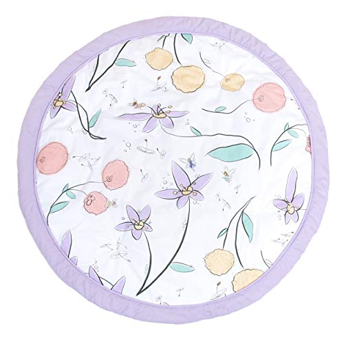 used JumpOff Jo Round Quilted Floor Mat, Fairy Blossom