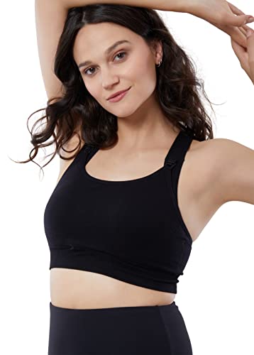 Shop Ingrid & Isabel Basics Seamless Maternity Sports Bra, Black, X-Large at GoodBuy Gear