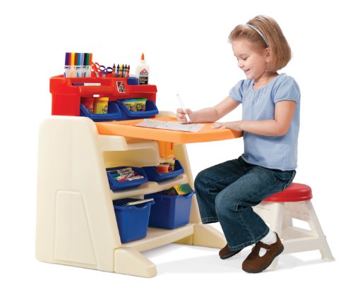 used Step2 Flip & Doodle Easel Desk With Stool