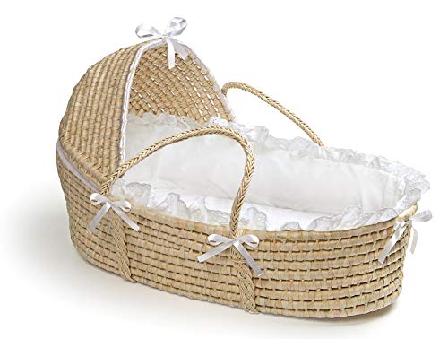 Badger Basket Natural Moses Basket with Hood