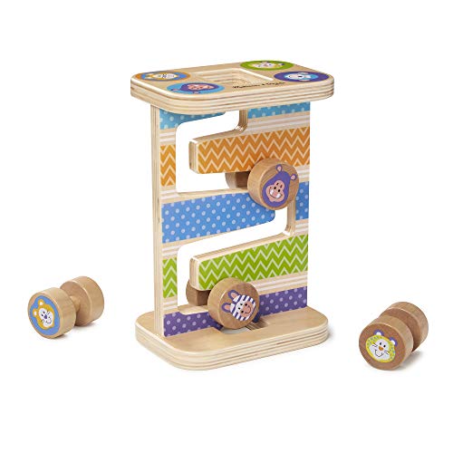 used Melissa & Doug First Play Wooden Safari Zig-Zag Tower