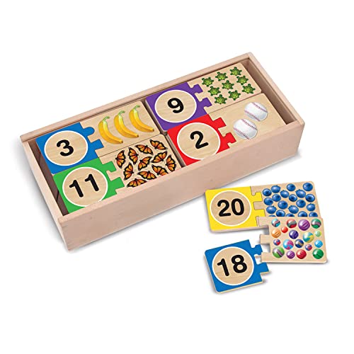 used Melissa & Doug Self-Correcting Wooden Number Puzzles