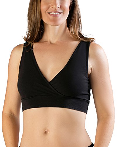 used Kindred Bravely Organic Cotton Nursing & Sleep Bra, S-Busty, Black