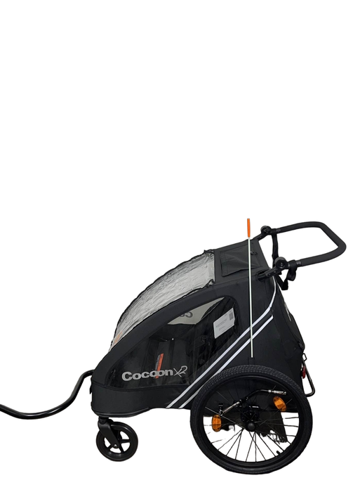 secondhand Joovy Cocoon X2 Double Stroller And Bike Trailer, Black