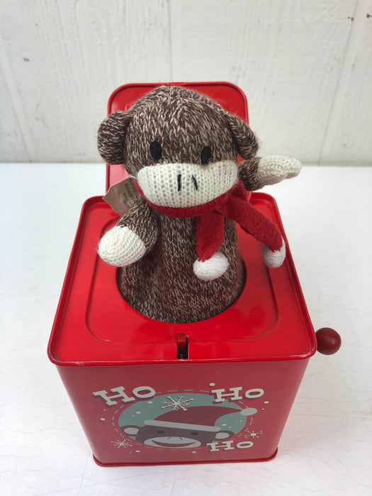 secondhand Gemmy Industries Sock Monkey In-A-Box, Holiday