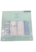 used Aden + Anais Cotton Muslin Swaddle, 4pk, Rising Star