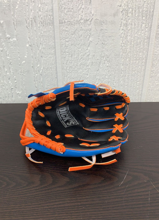 used Dicks Sporting Goods Backyard T-Ball Glove, Orange/Blue