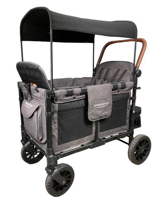 used Wonderfold W4 Luxe Quad Stroller Wagon, 2022, Volcanic Black