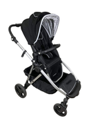 used Mockingbird Single to Double Stroller, 2022, Silver with Black Leather, Watercolor Drops, Black