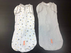 used SwaddleMe Arms Free Convertible Pod 2pk, Lucky Star Large 4-6 months