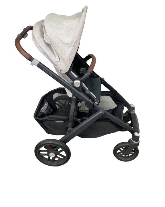 secondhand UPPAbaby VISTA V2 Stroller, Anthony (White & Grey Chenille)