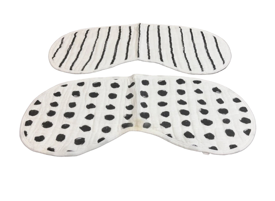 Shop Aden + Anais Boutique Silky Soft Burpy Bibs 2 Pack, Black Stripes/Dots at GoodBuy Gear