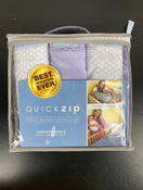 used Quick Zip Crib Sheet Set, Purple