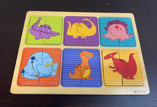 used Innovative Kids Green Start Little Dinosaurs Wooden Puzzle