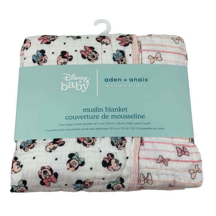 Aden + Anais Disney Baby Cotton Muslin Blanket, Minnie Rainbows