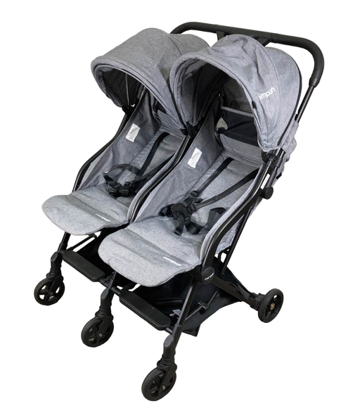 used Mompush Lithe Double Stroller, Grey, 2022