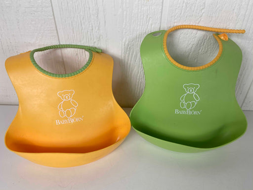 Shop BabyBjorn Feeding Bib Set 2 Pack, Yellow/Green at GoodBuy Gear