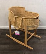 used Design Dua Natural Bilia Bassinet With Rocking Stand