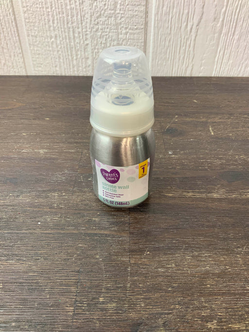 secondhand Parent’s Choice 9 Ounce Stainless Steel Single Wall Wide Neck Baby Bottle