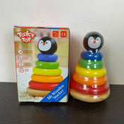 secondhand Tooky Toy Wooden Stacker, Penguin