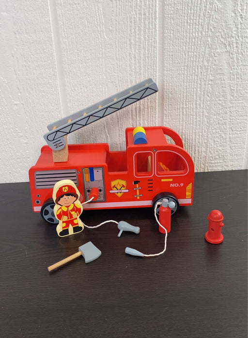 used Tooky Toy Wooden Fire Truck