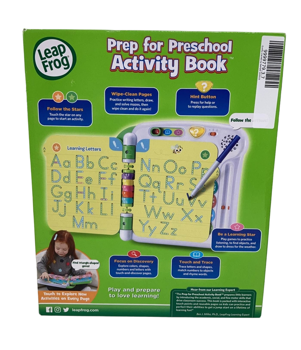 secondhand Leap Frog Prep For Preschool Activity Book, Green