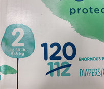 used Pampers Pure Protection Diapers Size 2, 120 Count