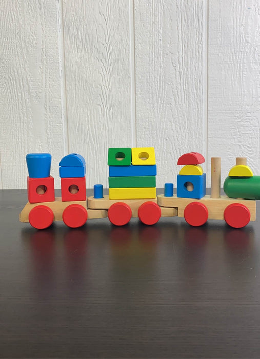 secondhand Melissa & Doug Stacking Train Toddler Toy