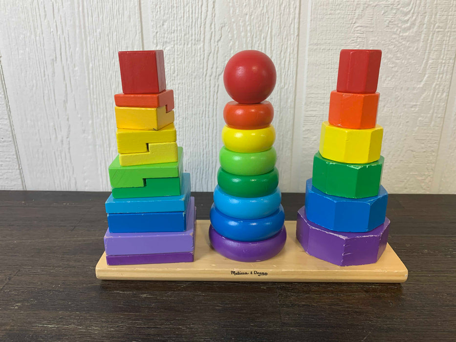 used Melissa & Doug Geometric Stacker