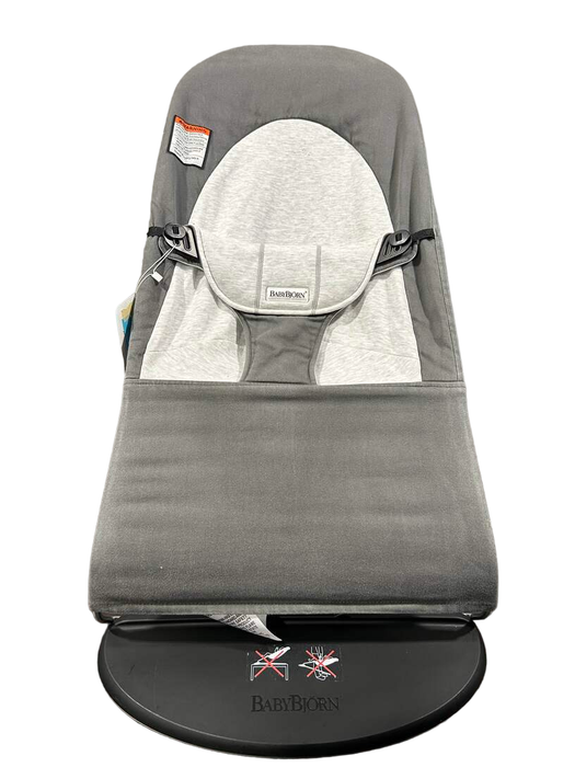 used BabyBjorn Bouncer Balance, Dark Grey/Grey, Black Frame