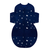 used Happiest Baby SNOO Sack, Medium (12-18 lbs), Midnight Navy Planets