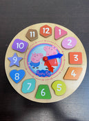 secondhand Peppa Pig Shape Sorter Clock Puzzle