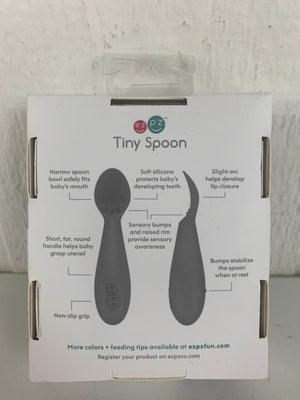  ezpz Tiny Spoon (2 Pack in Lime) - 100% Silicone